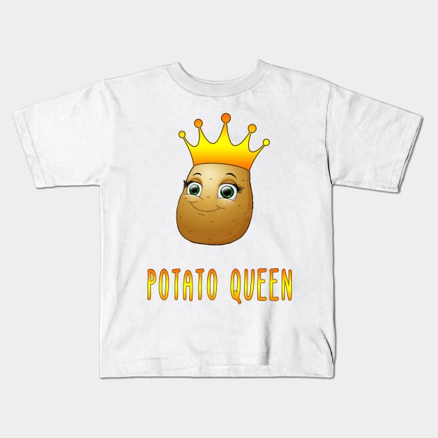 Funny Potato Queen Gift for Wife, Girlfriend, Daughter, Bestfriend. Kids T-Shirt by Goods-by-Jojo